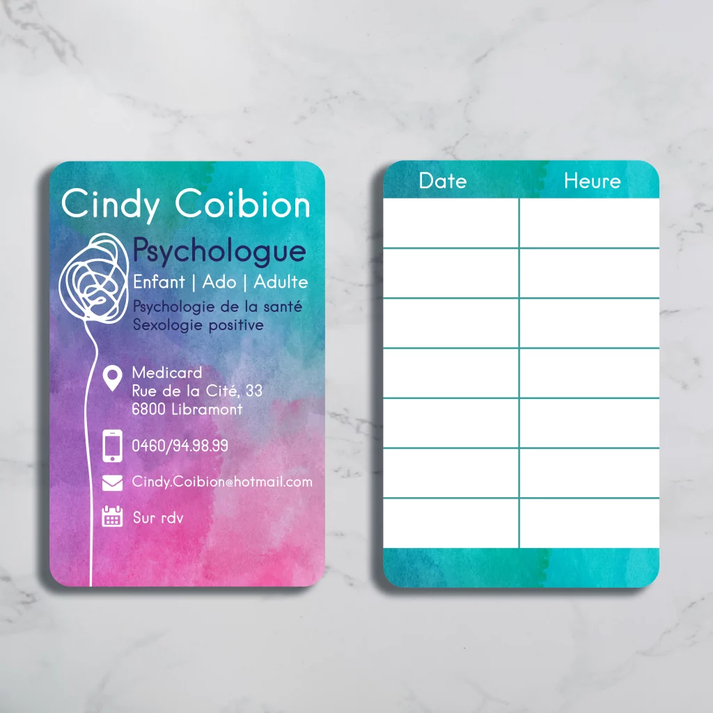 Lapostrophe Cindy coibion carte de rdv